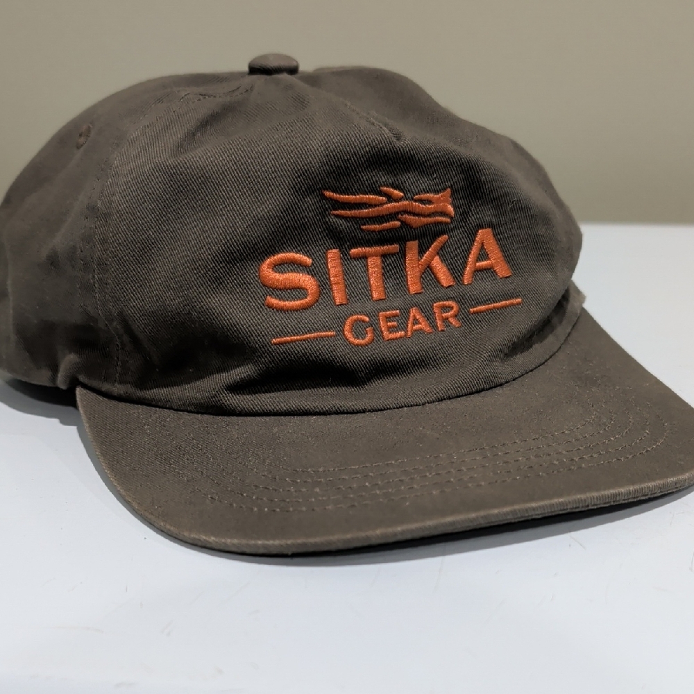 Sitka Gear Brown Cap with Orange Logo